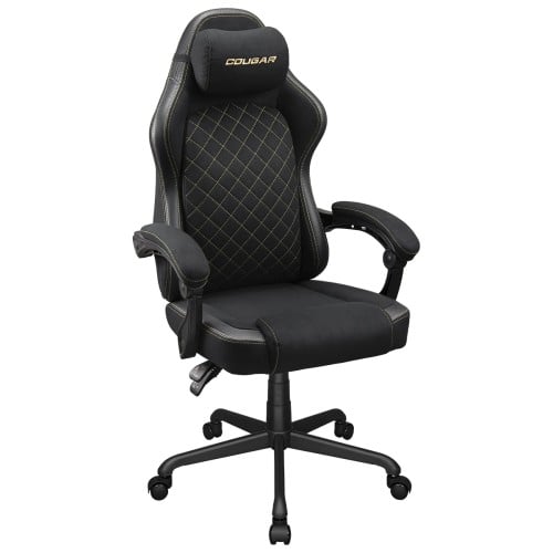 Cadeira Gamer Cougar Fusion EX, Reclinável, Tecido, Black Gold, 3MFXFGLB.0001
