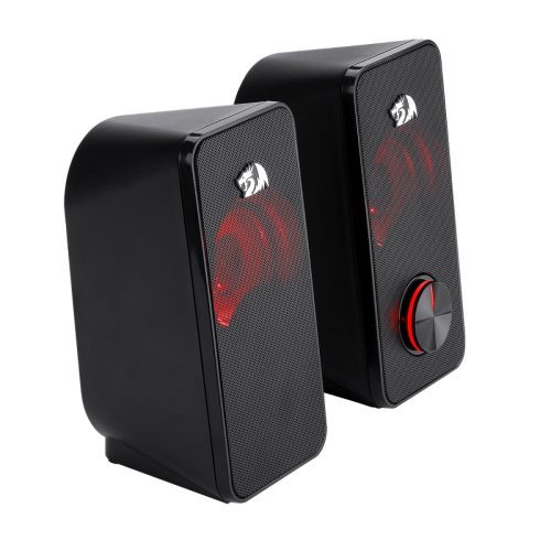 Caixa de Som Gamer Redragon Stentor 2.0, 2x5W, 3.5Mm, Estéreo, Led RED, GS500