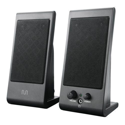 Caixa de Som Multilaser 2.0, 3W RMS, USB, P2, Cinza, SP009