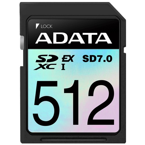 Cartão De Memória Adata Premier Extreme SDXC SD 7.0, 512GB, Com