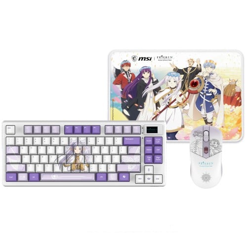 Combo Gamer MSI Frieren Edition, Wireless, Teclado, Mouse e Mousepad, Branco, RGB, 952-8Z0Z-001