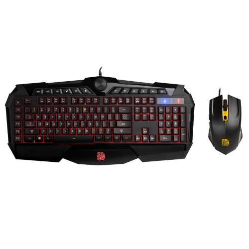 Combo Gamer Thermaltake Sports Challenger Prime, Teclado e Mouse, USB, Black, KB-CPC-MBBRPB-01 - Open Box