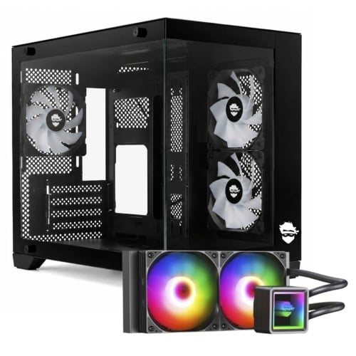 Combo Ninja, Gabinete Kazan X3 C/ 3 Fans + Water Cooler Yuki 240mm