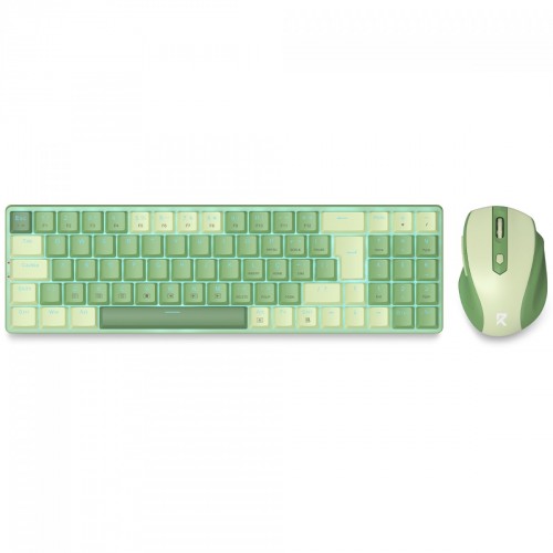 Combo Office Redragon BS-8772, Wireless 2.4G, Teclado e Mouse, Verde