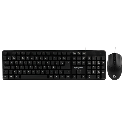 Combo Teclado e Mouse Keytime Minimal USB Preto | Terabyte