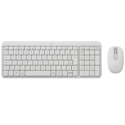 Combo Teclado e Mouse Logitech MK250, ABNT2, Bluetooth, Branco, 920-013517
