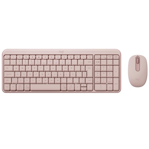 Combo Teclado e Mouse Logitech MK250, ABNT2, Bluetooth, Rosa, 920-013518
