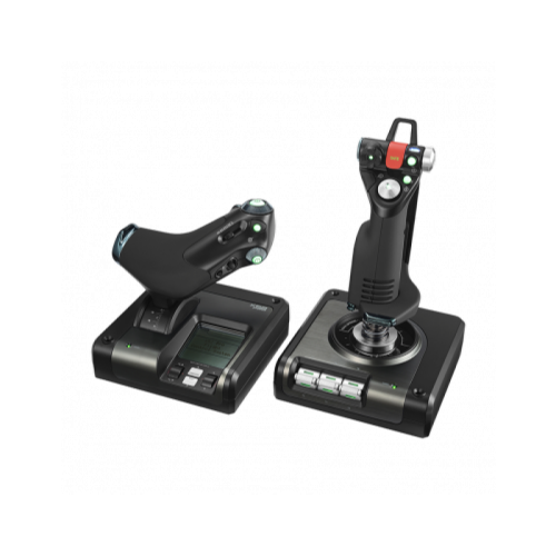 Controlador de simulação com manete e acelerador com partes metálicas x52 professional H.O.T.A.S. Saitek