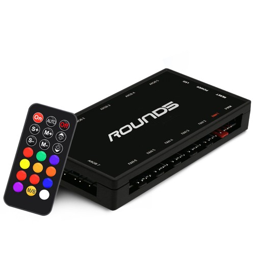 Controladora Round5 Black, ARGB, PWM, Preto, R5-CONTROLLER-ARGB-B-2207