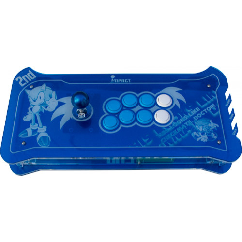 Controle PS1 Paralelo Acrílico Azul Novo - Meu Game Favorito