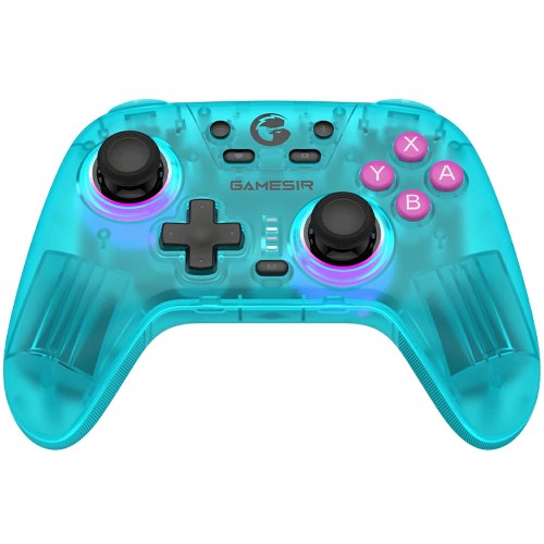 Controle Gamer GameSir T4N Nova (Neon Teal), RGB, Bluetooth, Hall Effect, Azul - Open Box