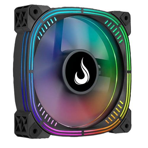Cooler Para Gabinete Rise Mode Aura Pro, ARGB, 120mm, Preto, RM-AU-ARGB-B