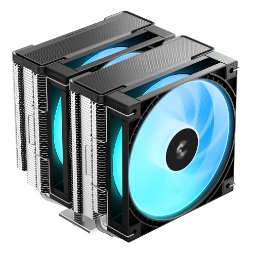 Cooler Para Processador DeepCool AG620 G2, ARGB, Torre Dupla, 120mm, PWM, Intel-AMD, Preto, R-AG620-BKAMMG2-G