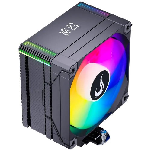 Cooler Para Processador Riser Mode Temp 6 Black, ARGB, 120mm, Com Display, Intel-AMD, Preto, RM-ACT6-ARGB-B