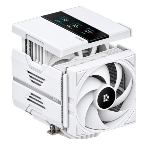 Cooler Para Processador Sudokoo SK620V, 120 mm, Display LCD, AMD, 2 Fans, Branco, R-SK620V-WHNDAN-GAS