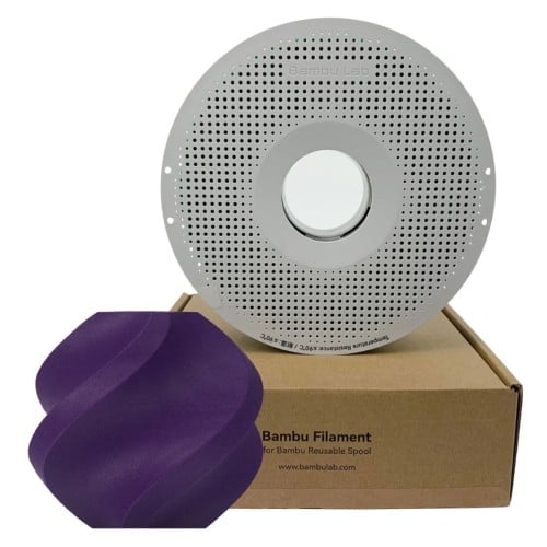Filamento Bambu Lab PETG-CF, 1,75mm, 1Kg, Roxo Violeta, Com Carretel Reutilizável, G50-P7-1.75-1000-SPL
