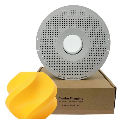 Filamento Bambu Lab PLA Basic, 1,75mm, 1Kg, Amarelo Girassol, Com Carretel Reutilizável, A00-Y2-1.75-1000-SPL
