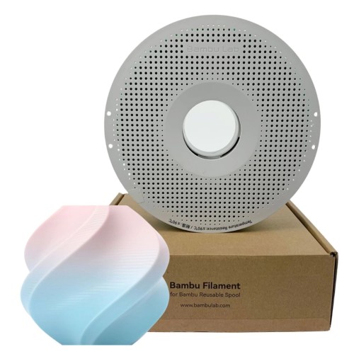 Filamento Bambu Lab PLA Basic, 1,75mm, 1Kg, Gradiente Candy Cloud, Com Carretel Reutilizável, A00-M7-1.75-1000-SPL