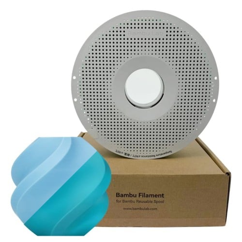 Filamento Bambu Lab PLA Glow, 1,75mm, 1Kg, Glow Azul, Com Carretel Reutilizável, A12-B0-1.75-1000-SPL