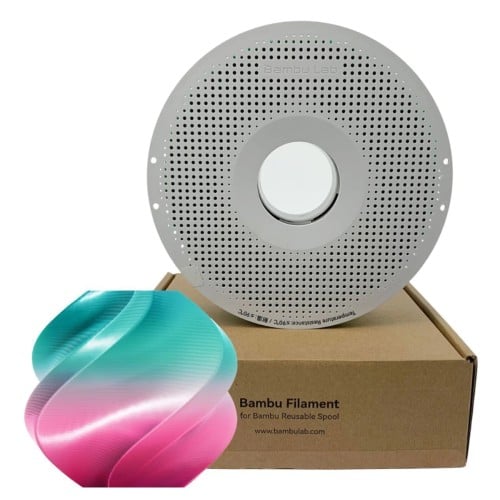 Filamento Bambu Lab PLA Silk, 1,75mm, 1Kg, Dual Color South Beach, Com Carretel Reutilizável, A05-M1-1.75-1000-SPL