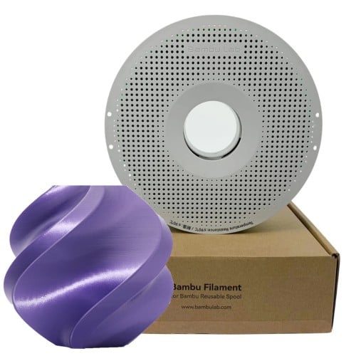 Filamento Bambu Lab PLA Silk+, 1,75mm, 1Kg, Roxo, Com Carretel Reutilizável, A06-P0-1.75-1000-SPL