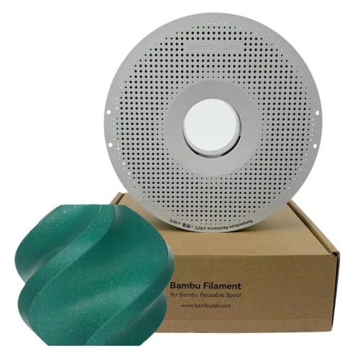 Filamento Bambu Lab PLA Sparkle, 1,75mm, 1Kg, Alpine Green, Com Carretel Reutilizável, A08-G3-1.75-1000-SPL