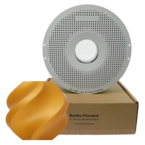 Filamento Bambu Lab PLA Sparkle, 1,75mm, 1Kg, Classic Gold, Com Carretel Reutilizável, A08-Y1-1.75-1000-SPL