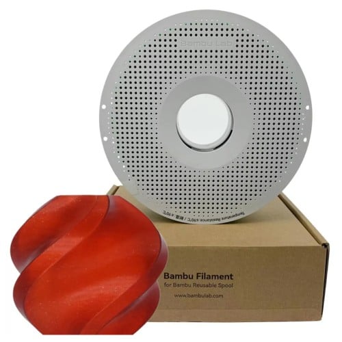 Filamento Bambu Lab PLA Sparkle, 1,75mm, 1Kg, Crimson Red, Com Carretel Reutilizável, A08-R2-1.75-1000-SPL