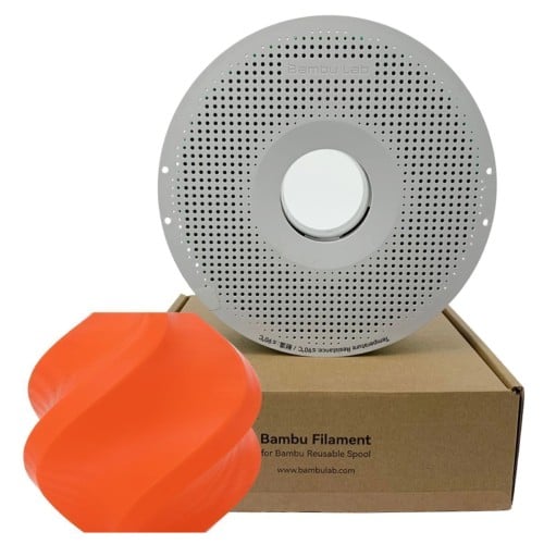Filamento Bambu Lab PLA Tough+, 1,75mm, 1Kg, Laranja, Com Carretel Reutilizável, A10-A0-1.75-1000-SPL