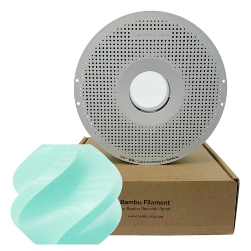 Filamento Bambu Lab TPU 85A, 1,75mm, 1Kg, Ciano Claro, Com Carretel Reutilizável, U04-G0-1.75-1000-SPL