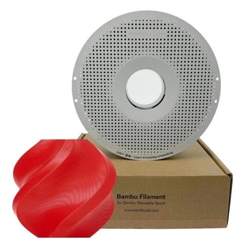 Filamento Bambu Lab TPU 95A HF, 1,75mm, 1Kg, Vermelho, Com Carretel Reutilizável, U00-R0-1.75-1000-SPL