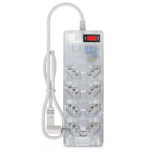 Filtro de Linha DPS ICLAMPER Energia 8 Tomadas, 127/220 volts, LCF, 1,3M, Transparente, Bivolt