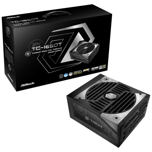 Fonte ASRock Taichi, 1650W, 80 Plus Titanium, Cybenetics Titanium, Full Modular, ATX 3.1, PCIe 5.1, Preto, TC-1650T