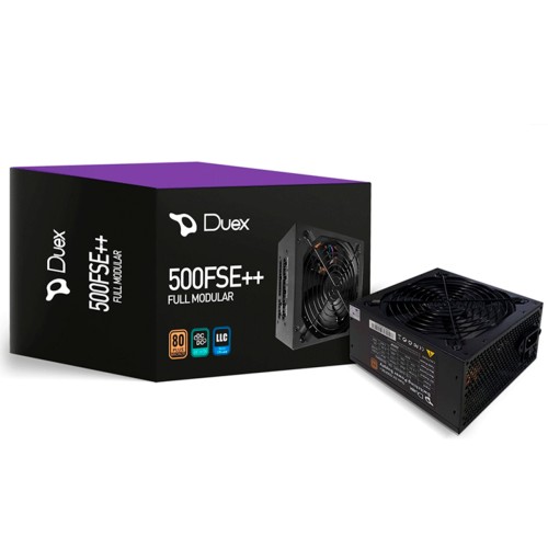 Fonte Duex 500FSE++, 500W, 80 Plus Bronze, PFC Ativo, Full Modular, DX500FSE++