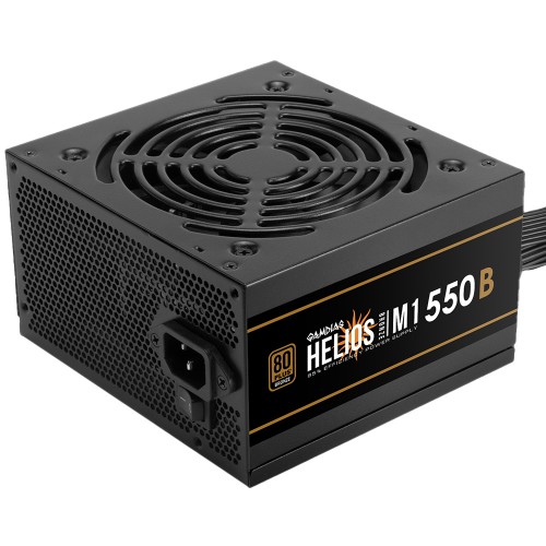 Fonte Gamdias Helios M1-550B, 550W, 80 Plus Bronze, PFC Ativo, Cabos Flat, Preto