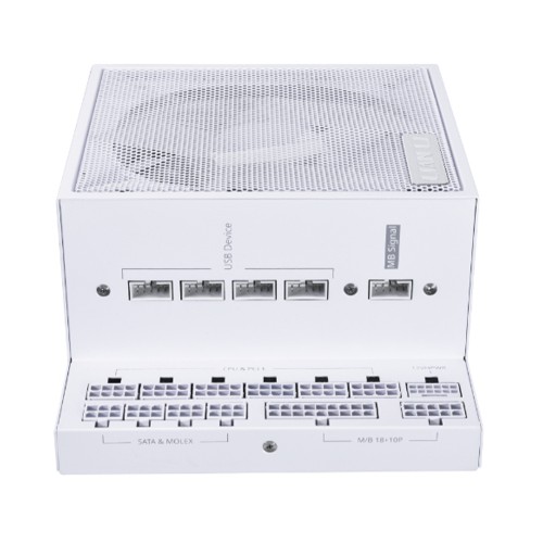 Fonte Lian Li EDGE 1300W, 80 Plus Platinum, ATX 3.1, PCIE5, PFC Ativo, Full Modular, Branco, EG1300 WHITE WO
