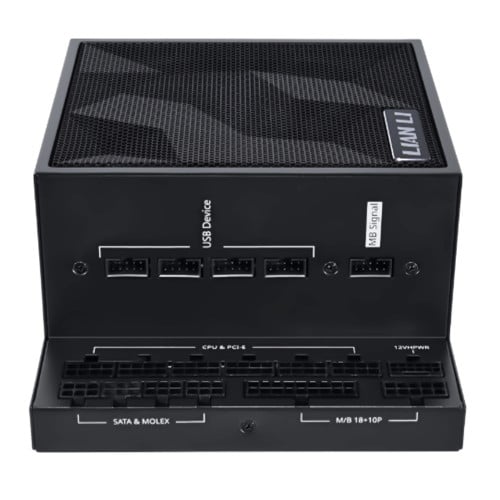 Fonte Lian Li EDGE 850W, 80 Plus Platinum, ATX 3.1, PCIE5, PFC Ativo, Full Modular, Preto, EG0850 BLACK WO