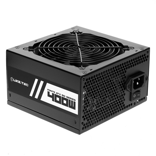 Fonte Liketec Steel Diamond, 400W, 80 Plus Bronze, PFC Ativo, Preto