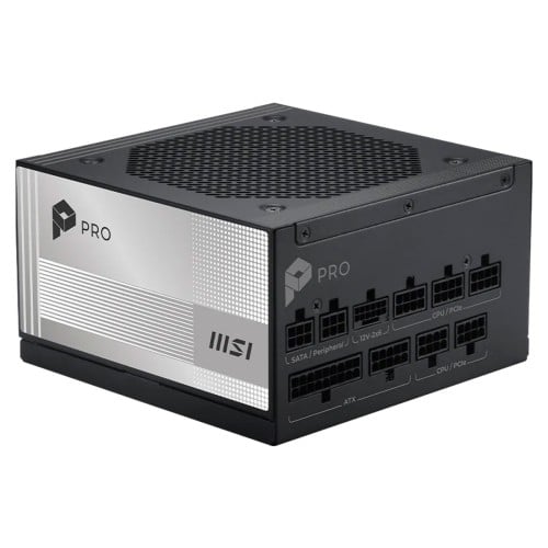 Fonte MSI PRO A850PL PCIE5, 850W, 80 Plus Platinum, Cybenetics Platinum, ATX 3.1, PFC Ativo, Full Modular, Preto, PROA850PL