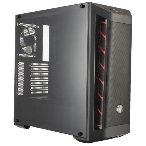 Gabinete Gamer Cooler Master Masterbox MB511, Mid Tower, Black, Sem Fonte, Com 1 Fan, MCB-B511D-KANN-S00-Red