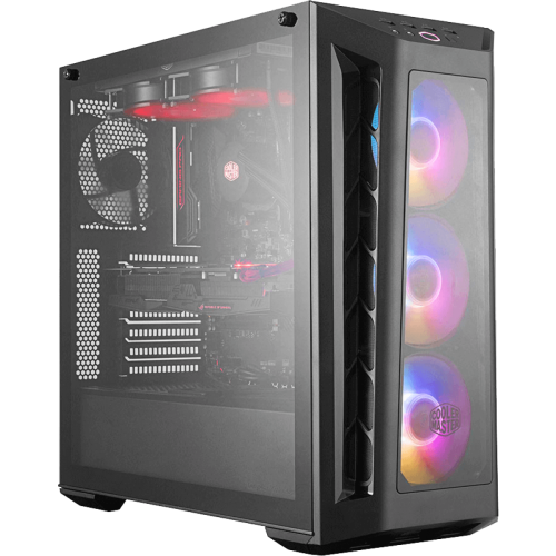 Gabinete Gamer Cooler Master MasterBox MB530P, Mid Tower, Vidro Temperado, Black, Sem Fonte, Com 4 Fans, MCB-B530P-KHNN-S01