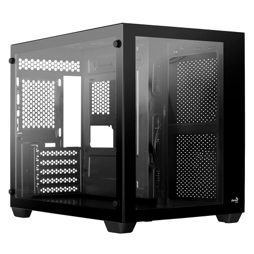 Gabinete Gamer Aerocool Dryft, Mid Tower, Vidro Temperado, Preto, Sem Fonte, Sem Fan