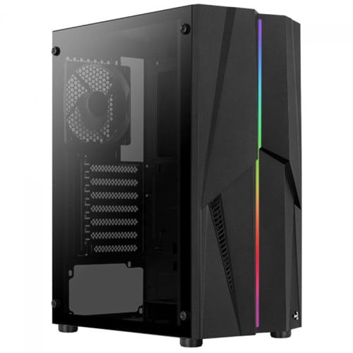 Gabinete Gamer Aerocool Mecha, RGB, Mid Tower, Vidro Temperado, ATX, Sem Fonte, Com 1 Fan, 72998