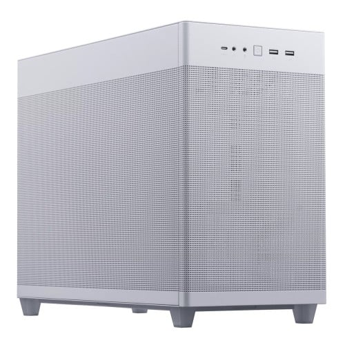 Gabinete Gamer Asus Prime AP201, Mini Tower, Mesh, MATX, Branco, Com 1 Fan, 90DC00G3-B30000