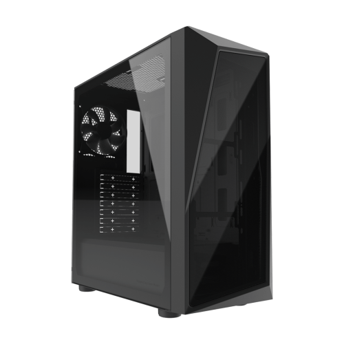 Gabinete Gamer Cooler Master CMP 520L, Mid Tower, ATX, Sem Fonte, Com 1 Fan, Vidro Temperado, Black, CP520-KGNN-S03