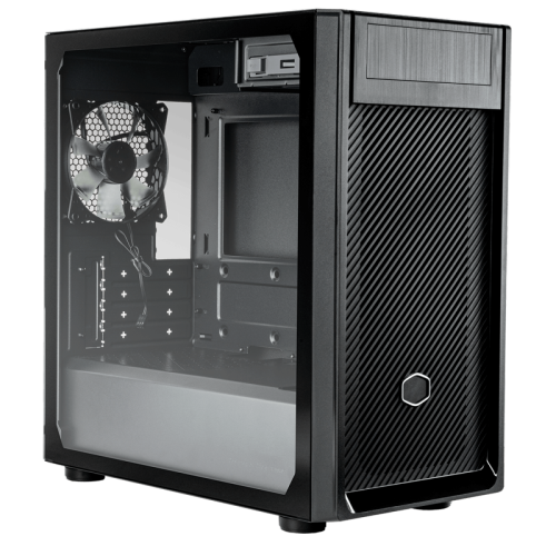 Gabinete Gamer Cooler Master Elite 300 TG, Mid Tower, Com 1 Fan, Black, Sem Fonte, Com ODD, E300-KG5N-S00