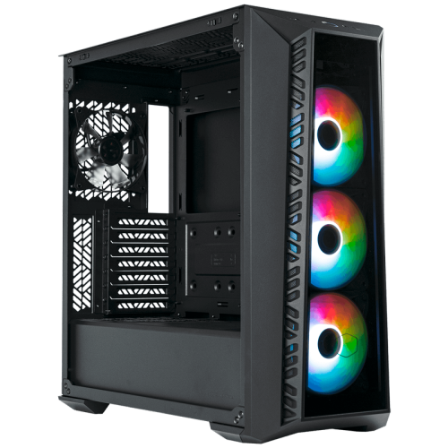 Gabinete Gamer Cooler Master Masterbox 520, Mid Tower, Vidro Temperado, ATX, Black, Com 4 Fans, ARGB, MB520-KGNN-S01