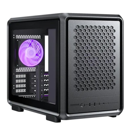 Gabinete Gamer Cooler Master MasterFrame 400 Mesh, ARGB, Mid-Tower, Vidro Temperado, M-ATX, Preto, Com 1 Fan, MF400M-KHNN-S00