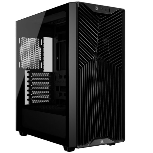 Gabinete Gamer Corsair 3000D RS, Mid Tower, Vidro Temperado, ATX, Sem Fonte, Com 3 Fans, Preto, CC-9011334-WW