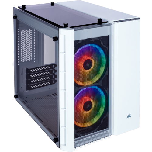 Gabinete Gamer Corsair Crystal 280x RGB, Mini Tower, Vidro Temperado, White, Sem Fonte, CC-9011137-WW